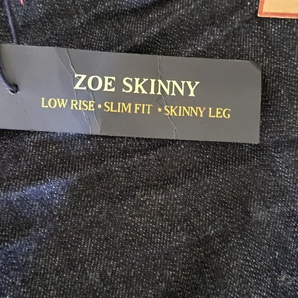 NWT Women's 25/30  Lucky Brand skinny, low rise, slim fit dark denim jeans - Picture 3 of 5